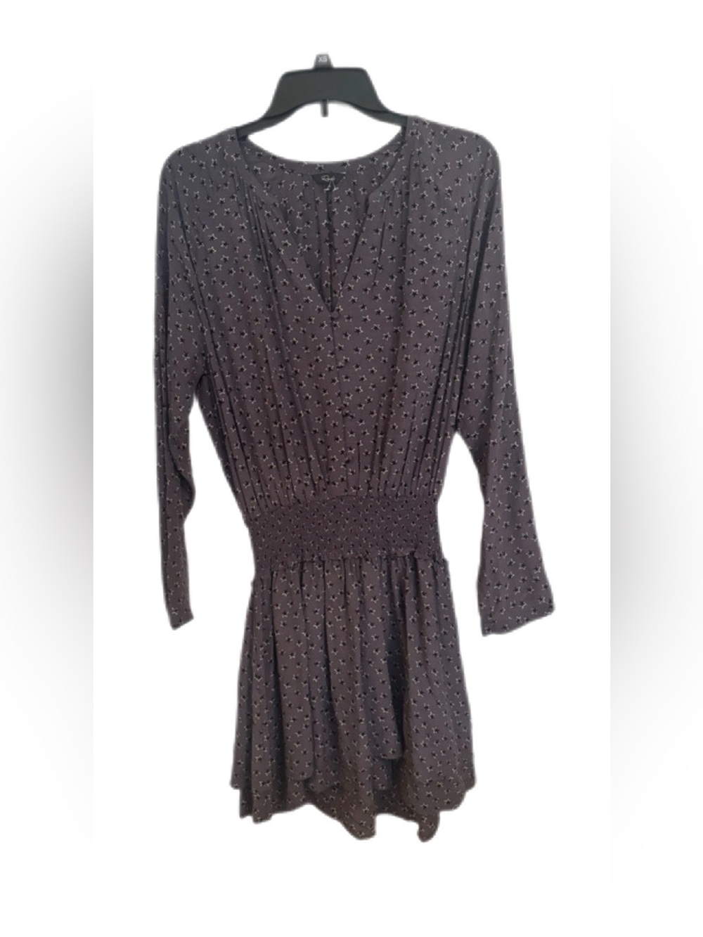Rails Jasmine Long Sleeve Tiered Mini Dress in the "Midnight Stars" print.